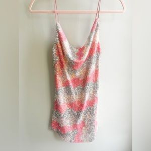 “Dirty Talking Sequins Dress Pink” From Hello Molly. Worn once! Originally $76